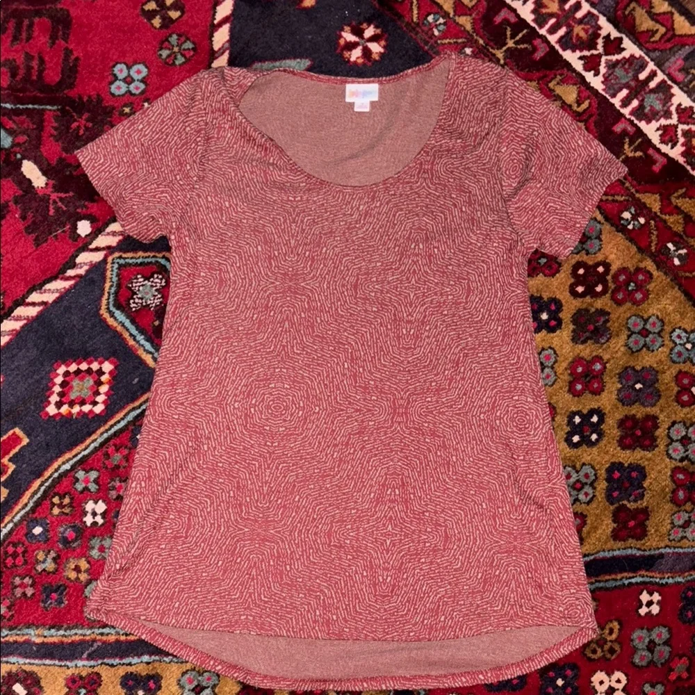 LULAROE Red Patterned Top small - Picture 1 of 5